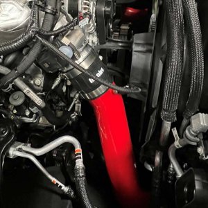 Chevrolet Silverado 3500HD Boost Tubes - Banks Power - 3.5 inch Diameter, Mandrel-bent, Aluminized Steel - Red - `20-`26